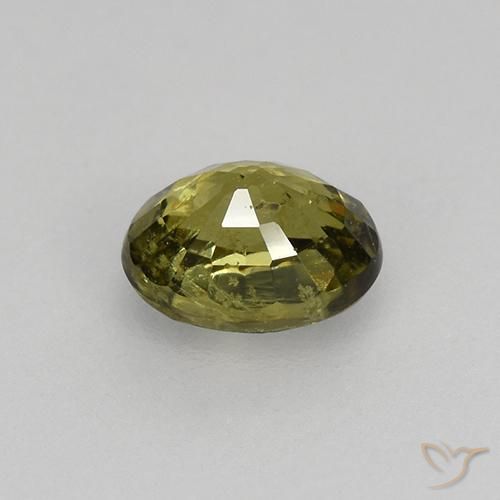 Granate demantoide verde natural de 0,47 ct, corte óvalo, VS-SI