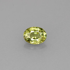 Granate demantoide verde natural de 0,42 ct, corte óvalo, VS-SI