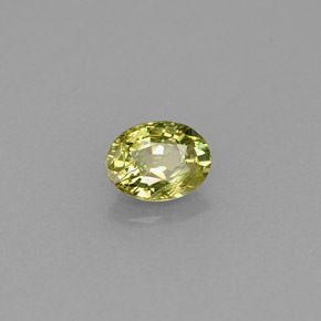Granate demantoide verde natural de 0,42 ct, corte óvalo, VS-SI