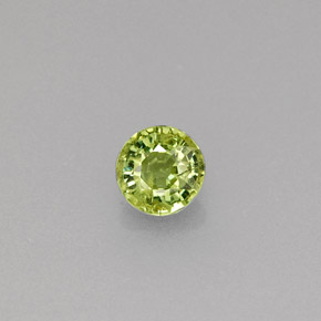 Granate demantoide verde natural de 0,33 ct, corte redondo, VS