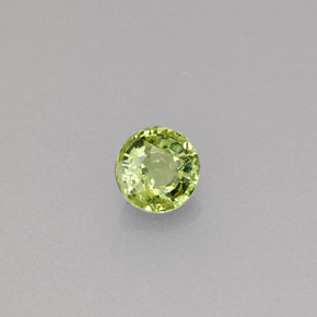 Granate demantoide verde natural de 0,33 ct, corte redondo, VS