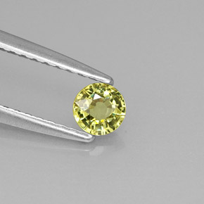 Granate demantoide verde natural de 0,27 ct, corte redondo, VS