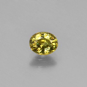 Granate demantoide verde natural de 0,58 ct, corte óvalo, VS