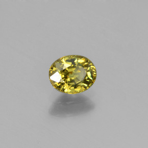 Granate demantoide verde natural de 0,58 ct, corte óvalo, VS