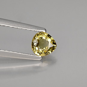 Granate demantoide amarillo natural de 0,42 ct, en forma de pera, VS