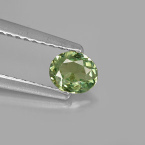 Granate demantoide verde natural de 0,29 ct, corte óvalo, VVS-VS