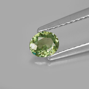 Granate demantoide verde natural de 0,29 ct, corte óvalo, VVS-VS