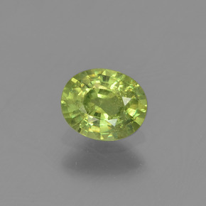 Granate demantoide verde natural de 0,48 ct, corte óvalo, VS-SI