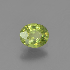 Granate demantoide verde natural de 0,48 ct, corte óvalo, VS-SI