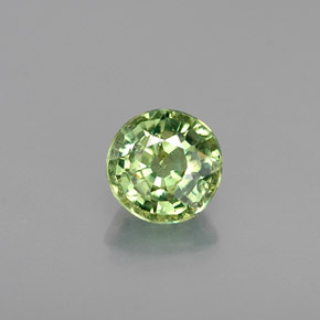 Granate demantoide verde natural de 0,45 ct, corte redondo, VS-SI