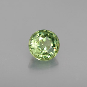 Granate demantoide verde natural de 0,45 ct, corte redondo, VS-SI