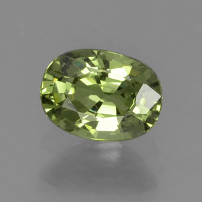 Granate demantoide verde natural de 0,54 ct, corte óvalo, VS