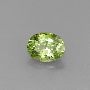 Granate demantoide verde natural de 0,54 ct, corte óvalo, VS-SI