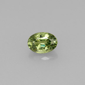 Granate demantoide verde natural de 0,67 ct, corte óvalo, VVS