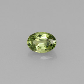 Granate demantoide verde natural de 0,67 ct, corte óvalo, VVS