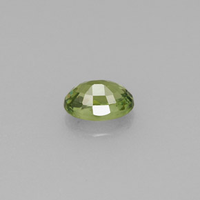 Granate demantoide verde natural de 0,67 ct, corte óvalo, VVS