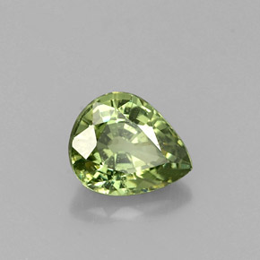 Granate demantoide verde natural de 0,66 ct, en forma de pera, VS