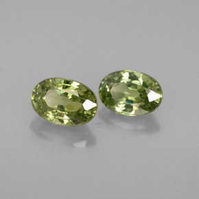 Gemas de granate demantoide verde natural de  ct, corte óvalo, VS-SI