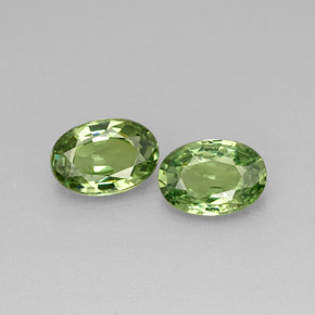 Gemas de granate demantoide verde natural de  ct, corte óvalo, VS-SI
