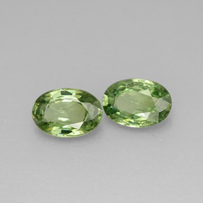 Gemas de granate demantoide verde natural de  ct, corte óvalo, VS-SI
