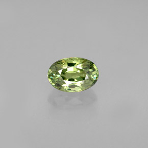 Granate demantoide verde natural de 0,56 ct, corte óvalo, VVS-VS