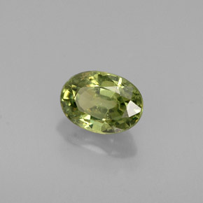 Granate demantoide verde natural de 0,68 ct, corte óvalo, VS