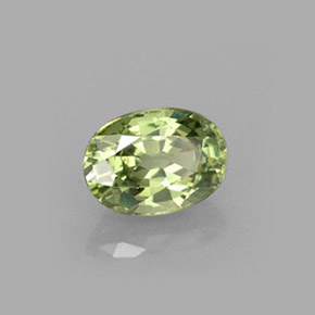 Granate demantoide verde natural de 0,72 ct, corte óvalo, VS