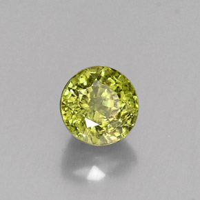 Granate demantoide verde natural de 0,65 ct, corte redondo, VS-SI