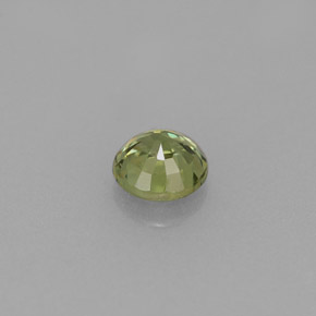 Granate demantoide verde natural de 0,47 ct, corte redondo, VS