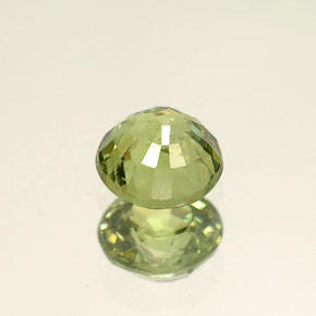 Granate demantoide verde natural de 0,53 ct, corte redondo, VS