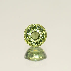 Granate demantoide verde natural de 0,45 ct, corte redondo, VVS-VS