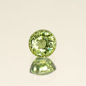 Granate demantoide verde natural de 0,45 ct, corte redondo, VVS-VS