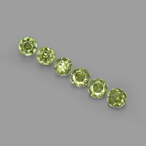 Gemas de granate demantoide verde natural de  ct, corte redondo, VVS-VS
