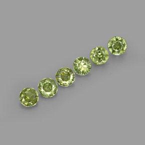 Gemas de granate demantoide verde natural de  ct, corte redondo, VVS-VS
