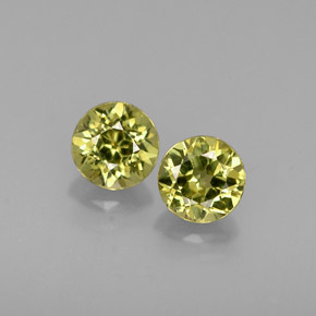 Gemas de granate demantoide verde natural de  ct, corte redondo, VVS-VS