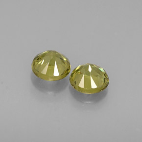 Gemas de granate demantoide verde natural de  ct, corte redondo, VVS-VS