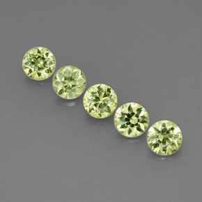 Gemas de granate demantoide verde natural de  ct, corte redondo, VVS-VS