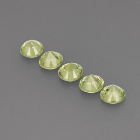 Gemas de granate demantoide verde natural de  ct, corte redondo, VVS-VS