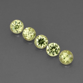 Gemas de granate demantoide verde natural de  ct, corte redondo, VVS-VS