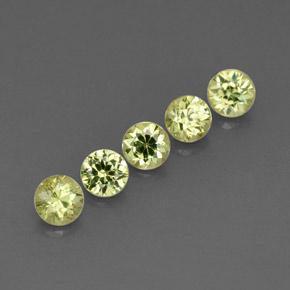Gemas de granate demantoide verde natural de  ct, corte redondo, VVS-VS