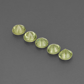 Gemas de granate demantoide verde natural de  ct, corte redondo, VVS-VS