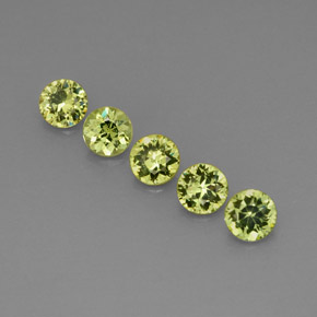 Gemas de granate demantoide verde natural de  ct, corte redondo, VVS-VS