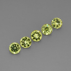 Gemas de granate demantoide verde natural de  ct, corte redondo, VVS-VS