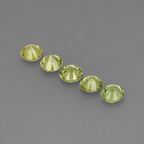 Gemas de granate demantoide verde natural de  ct, corte redondo, VVS-VS