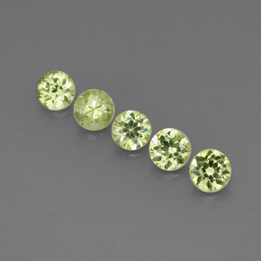 Gemas de granate demantoide verde natural de  ct, corte redondo, VVS-VS