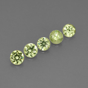 Gemas de granate demantoide verde natural de  ct, corte redondo, VVS-VS