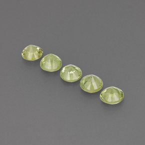 Gemas de granate demantoide verde natural de  ct, corte redondo, VVS-VS