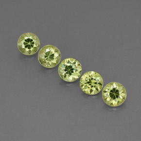 Gemas de granate demantoide verde natural de  ct, corte redondo, VVS-VS