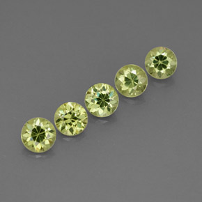 Gemas de granate demantoide verde natural de  ct, corte redondo, VVS-VS