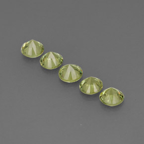Gemas de granate demantoide verde natural de  ct, corte redondo, VVS-VS